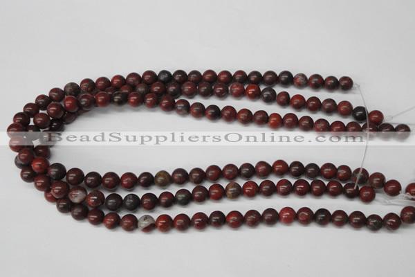 CRO93 15.5 inches 8mm round brecciated jasper beads wholesale