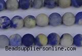 CRO951 15.5 inches 6mm round matte sodalite beads wholesale