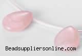 CRQ04 18*25mm flat teardrop A grade natural rose quartz beads