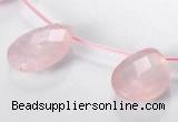 CRQ06 19*25mm faceted teardrop A grade natural rose quartz beads