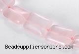 CRQ07 10*14mm rectangle A grade natural rose quartz beads