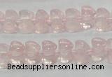 CRQ105 15.5 inches 7*11mm double heart natural rose quartz beads