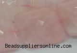 CRQ110 15.5 inches 30*30mm faceted square natural rose quartz beads