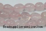 CRQ112 15.5 inches 10*13mm nugget natural rose quartz beads