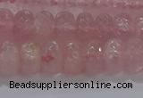 CRQ117 15.5 inches 6*10mm faceted rondelle rose quartz beads