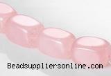 CRQ13 10*14mm cuboid A grade natural rose quartz beads Wholesale