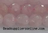 CRQ131 15.5 inches 10mm faceted round natural rose quartz beads