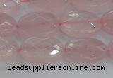 CRQ146 15.5 inches 10*14mm faceted oval natural rose quartz beads