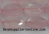 CRQ148 15.5 inches 13*18mm faceted oval natural rose quartz beads