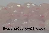 CRQ196 15.5 inches 10*14mm faceted teardrop natural rose quartz beads