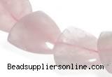 CRQ22 16 inches 25mm triangle rose quartz beads Wholesale