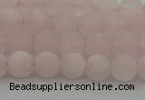 CRQ221 15.5 inches 6mm round matte rose quartz gemstone beads