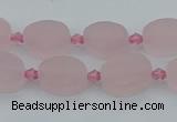 CRQ231 15.5 inches 10*14mm oval rose quartz beads wholesale