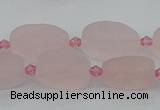 CRQ233 15.5 inches 11*18mm oval rose quartz beads wholesale