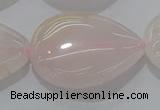 CRQ242 15.5 inches 22*30mm flat teardrop rose quartz beads