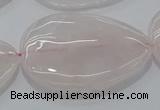 CRQ243 15.5 inches 30*40mm flat teardrop rose quartz beads