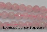 CRQ262 15.5 inches 8mm faceted round rose quartz beads