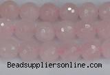 CRQ281 15.5 inches 6mm faceted round rose quartz beads wholesale