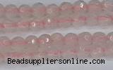 CRQ288 15.5 inches 4mm faceted round rose quartz gemstone beads