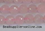 CRQ290 15.5 inches 8mm faceted round rose quartz gemstone beads