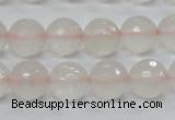 CRQ35 15.5 inches 12mm faceted round natural rose quartz beads