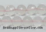 CRQ36 15.5 inches 14mm faceted round natural rose quartz beads