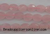 CRQ372 15.5 inches 8*10mm faceted oval rose quartz beads wholesale