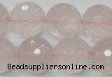 CRQ38 15.5 inches 18mm faceted round natural rose quartz beads