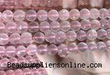 CRQ445 15.5 inches 10mm faceted round rose quartz beads