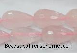 CRQ46 15.5 inches 14*20mm faceted teardrop natural rose quartz beads