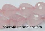 CRQ47 15.5 inches 16*20mm faceted teardrop natural rose quartz beads