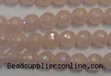 CRQ512 15.5 inches 8mm faceted round AB-color rose quartz beads