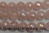 CRQ513 15.5 inches 10mm faceted round AB-color rose quartz beads