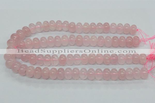 CRQ55 15.5 inches 10*16mm rondelle natural rose quartz beads