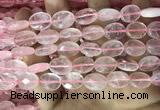 CRQ557 15.5 inches 10*14mm faceted oval rose quartz beads wholesale