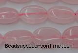 CRQ609 15.5 inches 10*14mm oval rose quartz beads wholesale