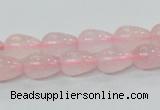 CRQ61 15.5 inches 8*10mm teardrop natural rose quartz beads wholesale