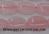 CRQ610 15.5 inches 12*16mm oval rose quartz beads wholesale