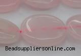 CRQ613 15.5 inches 18*25mm oval rose quartz beads wholesale