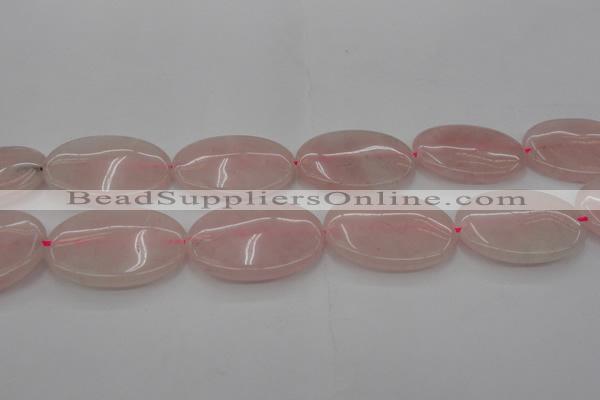 CRQ616 15.5 inches 25*35mm oval rose quartz beads wholesale