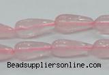 CRQ62 15.5 inches 8*20mm teardrop natural rose quartz beads wholesale