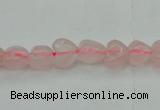 CRQ630 15.5 inches 8*8mm heart rose quartz beads wholesale