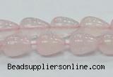 CRQ64 15.5 inches 10*14mm teardrop natural rose quartz beads wholesale