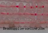 CRQ680 15.5 inches 4*6mm rondelle rose quartz beads wholesale