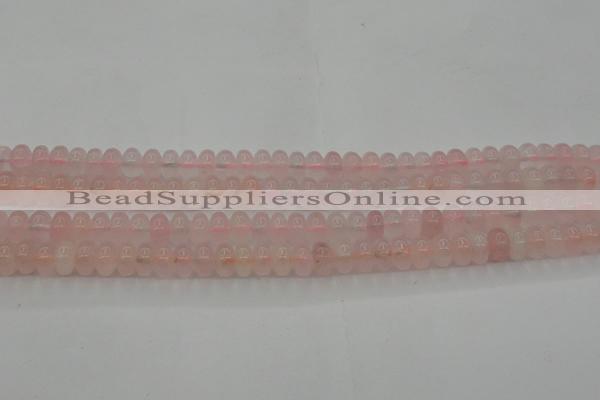 CRQ682 15.5 inches 5*8mm rondelle rose quartz beads wholesale