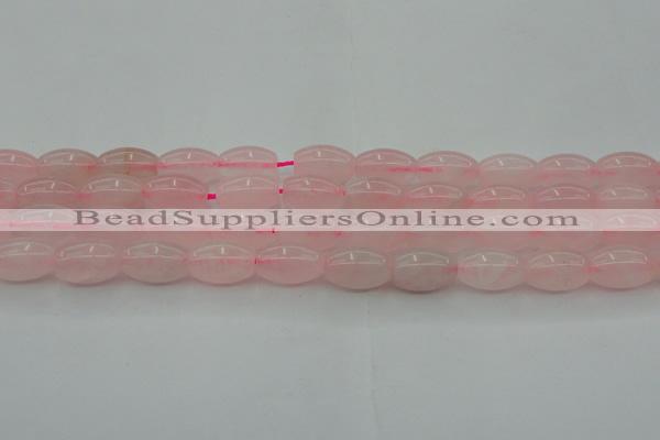 CRQ691 15.5 inches 8*13mm rice rose quartz beads wholesale