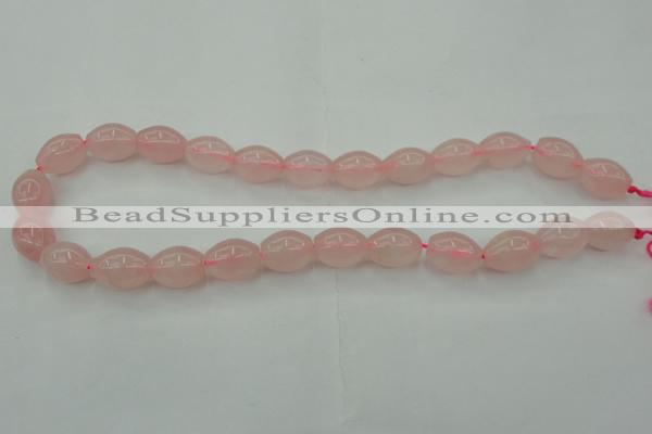 CRQ692 15.5 inches 12*16mm rice rose quartz beads wholesale