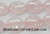 CRQ73 15.5 inches 20mm flat round natural rose quartz beads