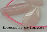 CRQ738 Top drilled 15*35mm marquise rose quartz beads