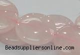 CRQ74 15.5 inches 30mm flat round natural rose quartz beads